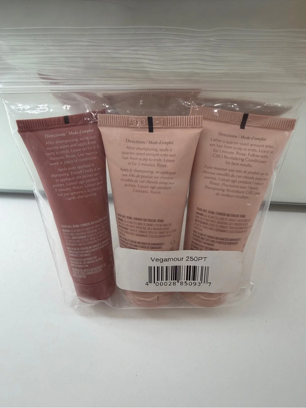 VEGAMOUR GRO & HYDRATE Travel Hair Treatment Trio - Pink